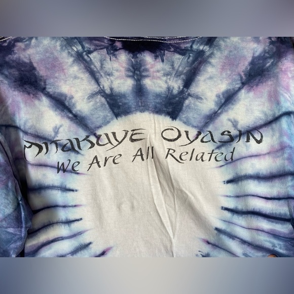 VTG Mikio Kennedy Tie Dye 90s Lakota Native Artist Western Skull Delta Cotton XL - Picture 4 of 5